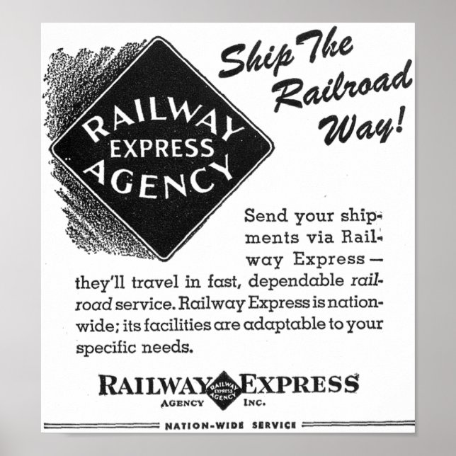 Railway Express - Ship The Railroad Way Poster (Front)