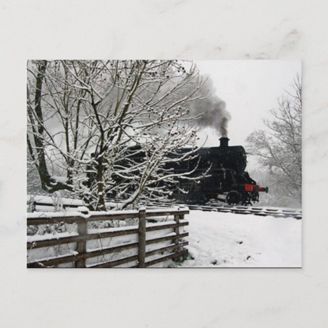 Railway in Snow Postcard (Front)