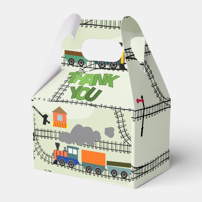 Railway Kids Trains & Tracks  Favour Boxes (Front Side)