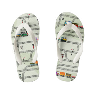Railway Kids Trains & Tracks  Kid's Flip Flops