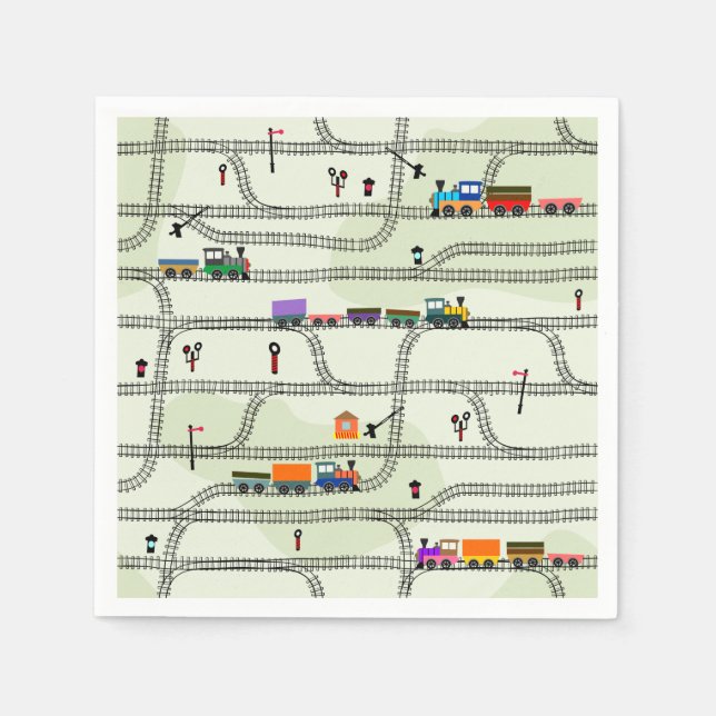 Railway Kids Trains & Tracks  Napkin (Front)