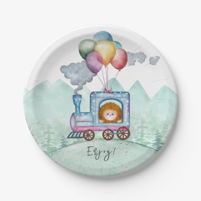 Railway Kids Trains & Tracks Paper Plate (Front)