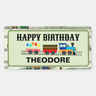 Railway Kids Trains & Tracks Vinyl Banner, 2'x1' Banner