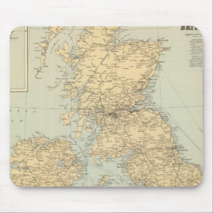 Railway map, British Isles Mouse Mat