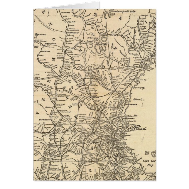 Railway map New England States (Front)