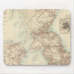 Railway Map of the British Isles Mouse Mat