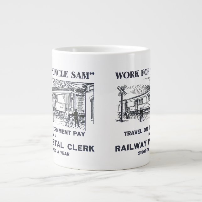Railway Postal Clerk 1926 Jumbo Mug (Front)