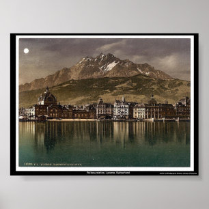 Railway station, Lucerne, Switzerland Poster
