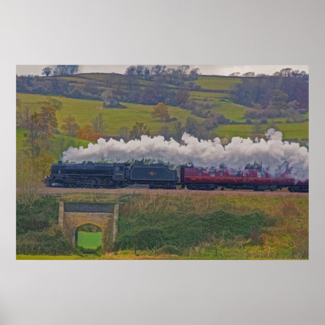 Railway Steam Train for Trainspotters Art I Poster (Front)
