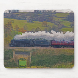 Railway Steam Train for Trainspotters Art II Mouse Mat