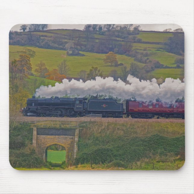 Railway Steam Train for Trainspotters Art II Mouse Mat (Front)