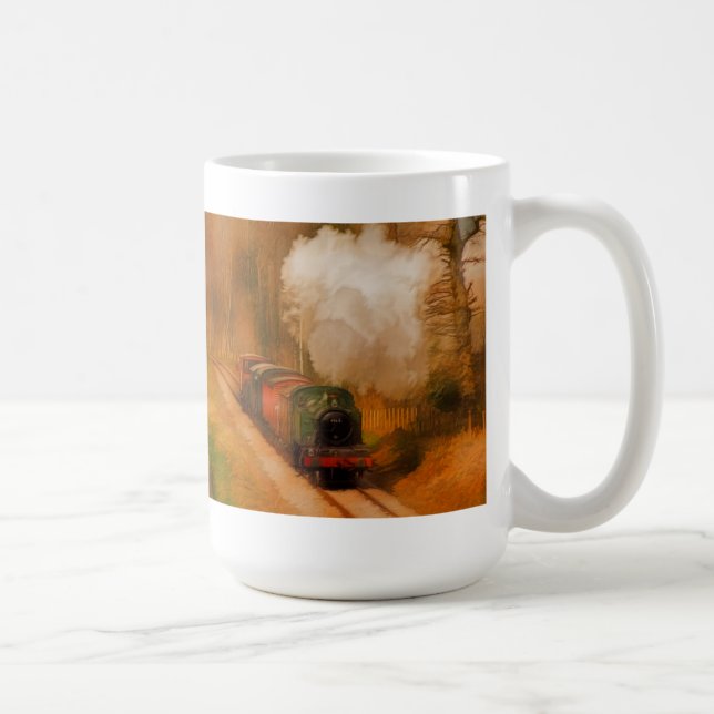 Railway Steam Train for Trainspotters Art III Coffee Mug (Right)