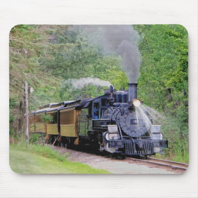 Railway Steam Train for Trainspotters Art Mouse Mat (Front)