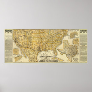 Railway, steamship lines Southern Pacific Company Poster