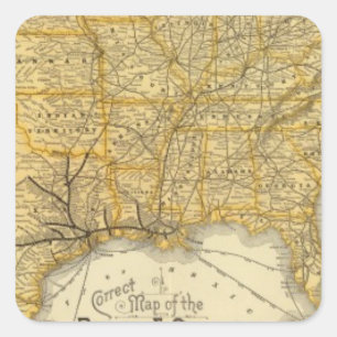 Railway, steamship lines Southern Pacific Company Square Sticker