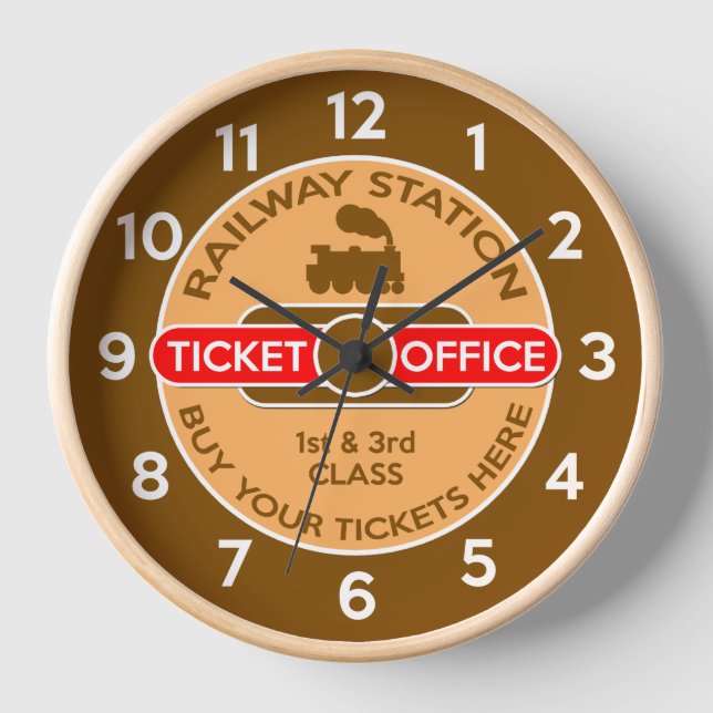 Railway, Ticket Office Wall Clock (Front)