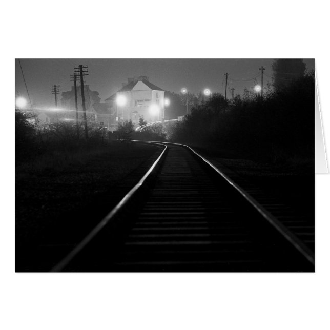 Railway Tracks at Night - Old Cwmbran 1977 (Front Horizontal)