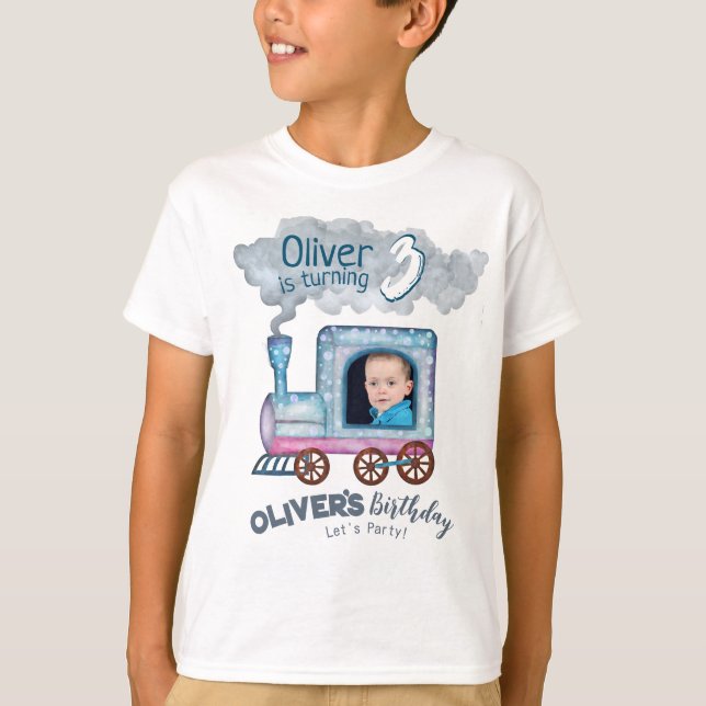 Railway Train Lover birthday theme  T-Shirt (Front)