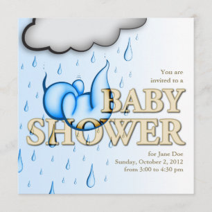 Rain Babies Shower Invite - Square Card
