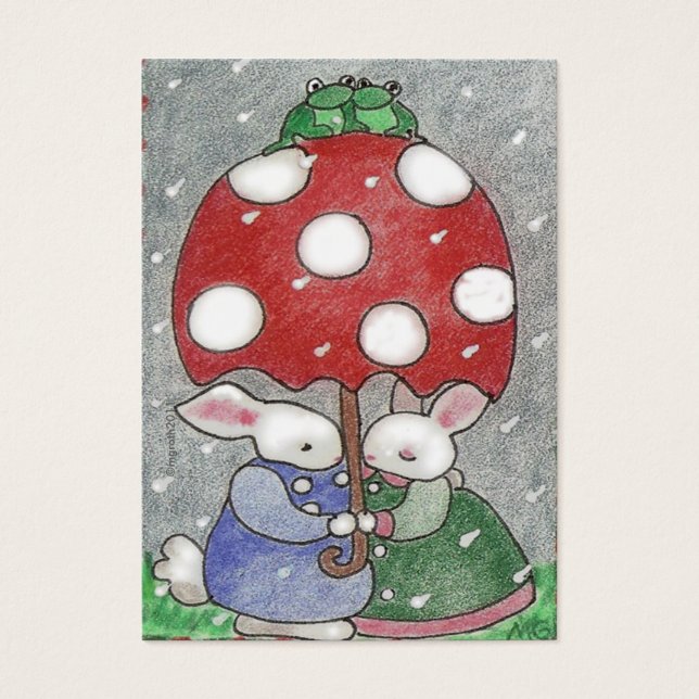 rain bunnies tiny valentine (Front)
