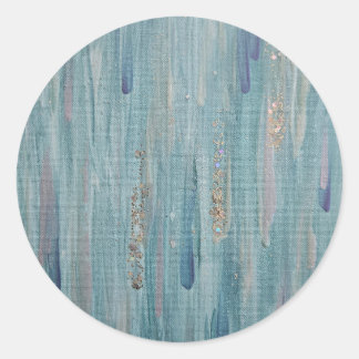 Rain Christian Prophetic Art Sticker Aqua Seafoam