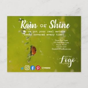 Rain clients referral real estate marketing sell p postcard
