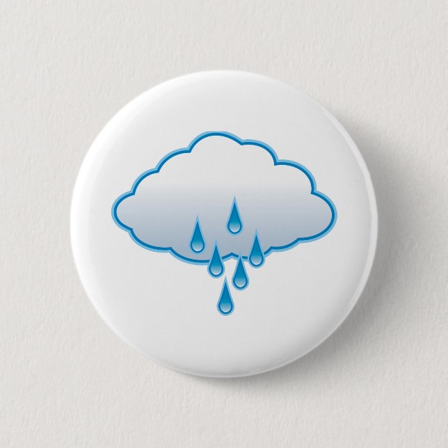 Rain Cloud 6 Cm Round Badge (Front)