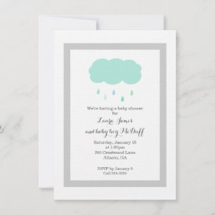 Rain Cloud Baby Shower Invitation