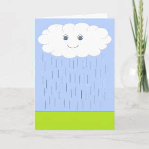 Rain Cloud Brings a Smile:  Card