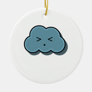 Rain Cloud Ceramic Tree Decoration