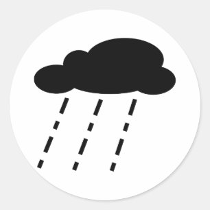 Rain Cloud Classic Round Sticker