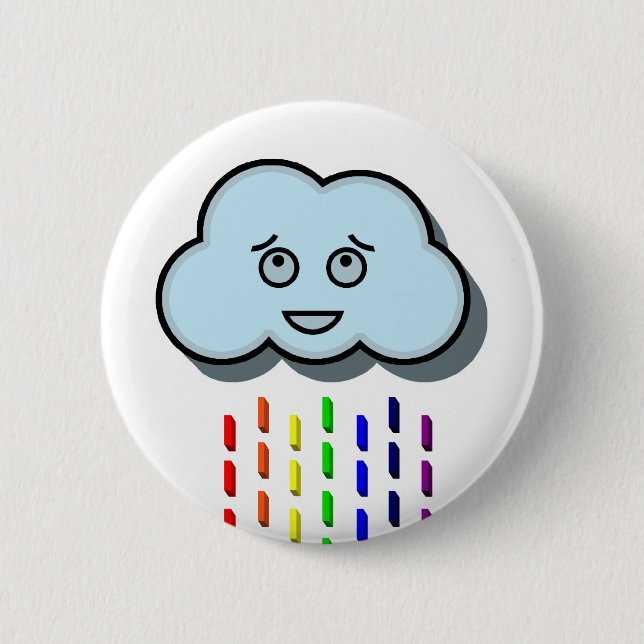 Rain Cloud Finds Relief 6 Cm Round Badge (Front)