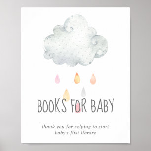 Rain Cloud Girl Baby Shower Books for Baby Sign