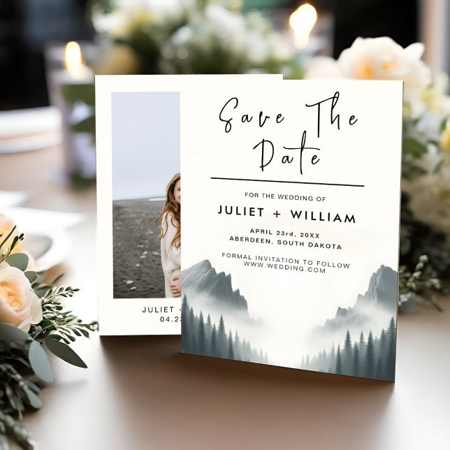Rain Cloud Nature Smoky Mountain Wedding Save The Date (Creator Uploaded)