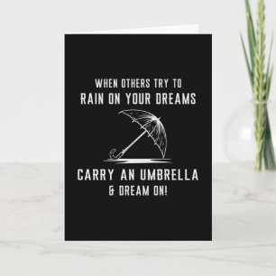 Rain Cloud Raindrop Umbrella Weather Rainy Gift Card