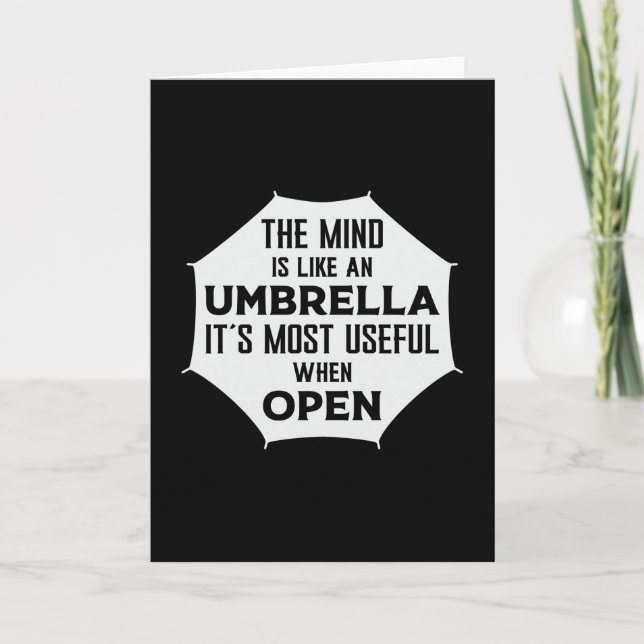 Rain Cloud Umbrella Rainy Weather Raindrop Gift Card (Front)