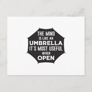 Rain Cloud Umbrella Weather Raindrop Gift Idea Postcard