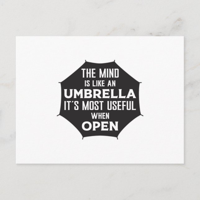 Rain Cloud Umbrella Weather Raindrop Gift Idea Postcard (Front)