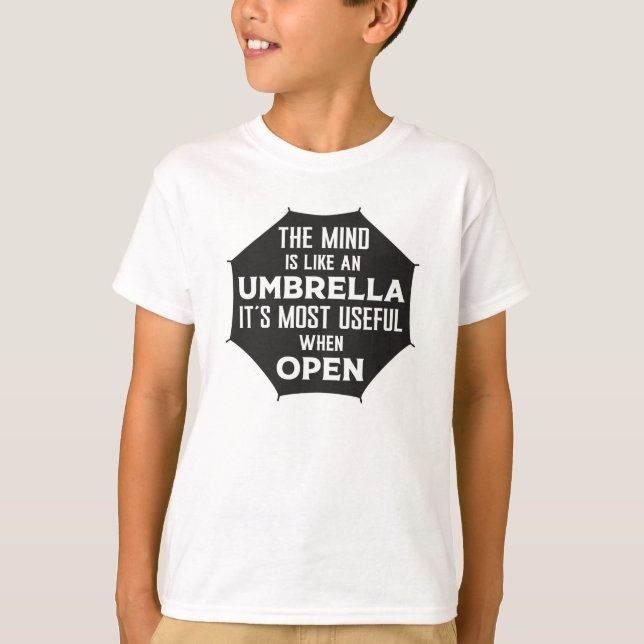 Rain Cloud Umbrella Weather Raindrop Gift Idea T-Shirt (Front)