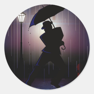 Rain Dance Classic Round Sticker