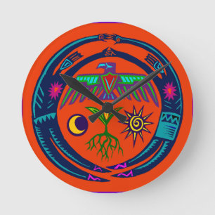Rain Dance Round Clock