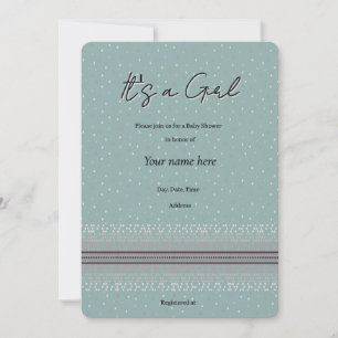 Rain drop Baby Shower invite