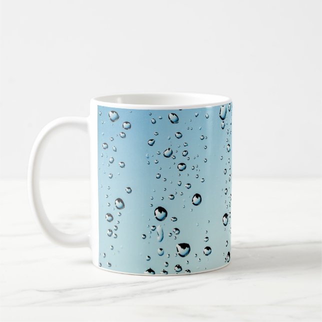Rain Drop Water Vapour Dew Steam Coffee Mug (Left)