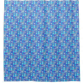 Rain Drops April Showers Multi Blue Design Shower Curtain