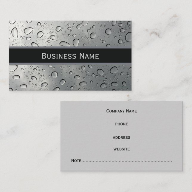 Rain Drops Business Card (Front/Back)