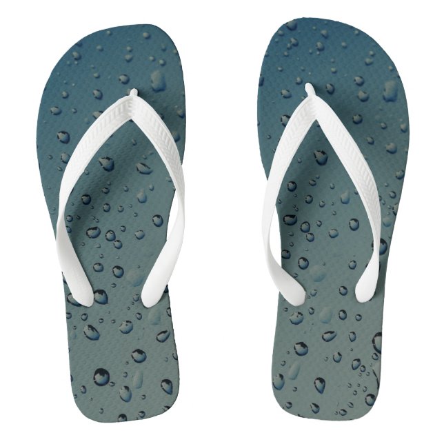 Rain drops flip flops (Footbed)