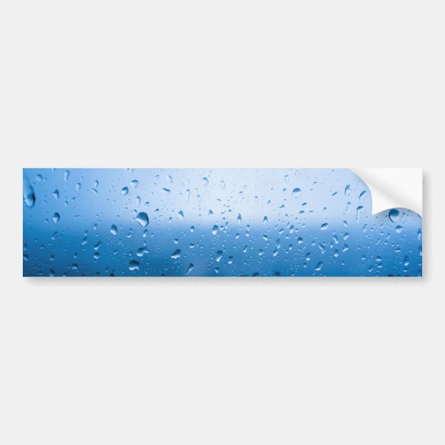 Rain drops on a window glass bumper sticker (Front)