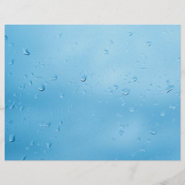 Rain drops on the glass of window flyer (Front)