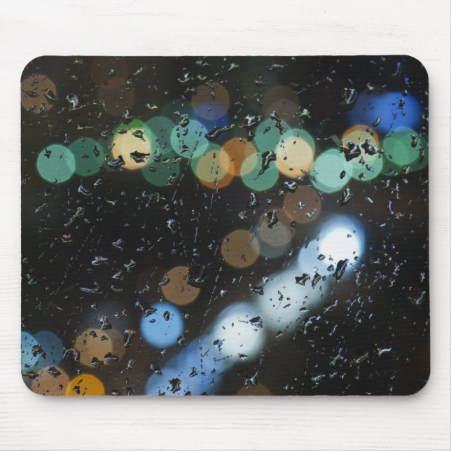 Rain drops on the window's glass mouse mat (Front)
