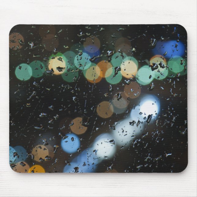 Rain drops on the window's glass mouse mat (Front)